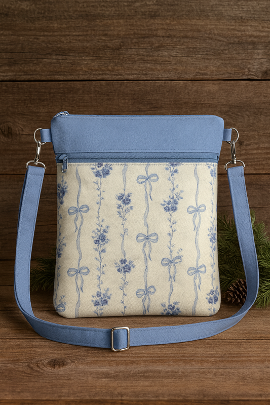 Blue bonnet crossbody
