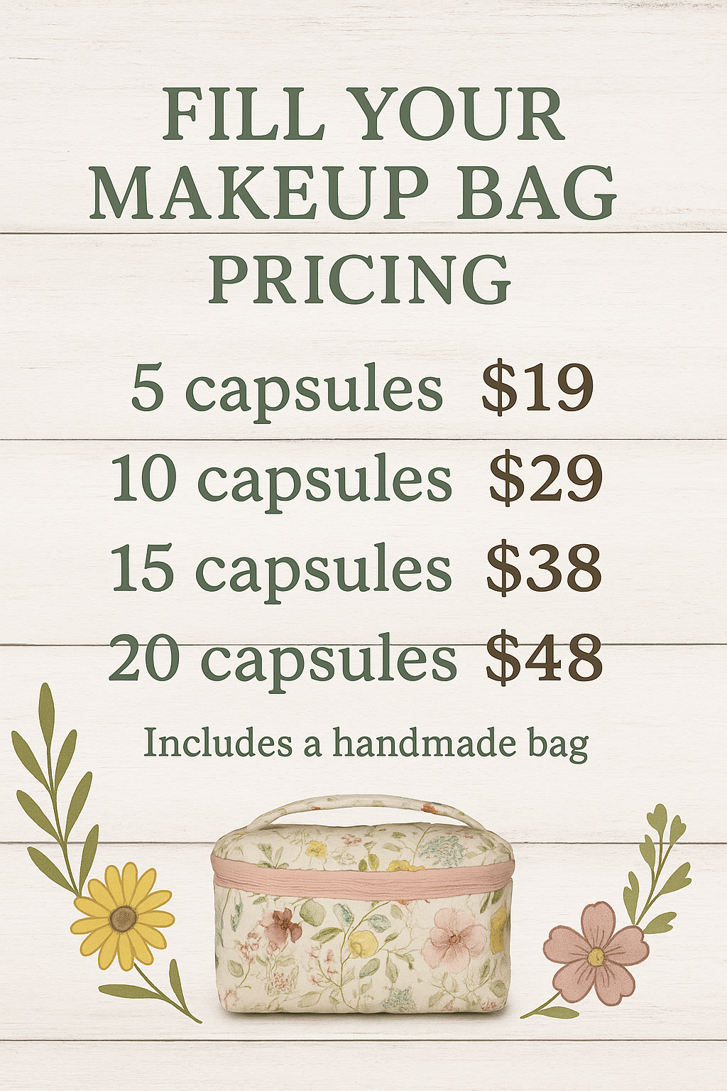 Fill your Makeup Bag capsule game